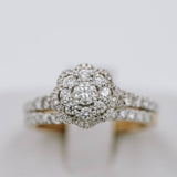 Flower Bridal Set Rings