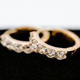 Thick Diamond Hoops
