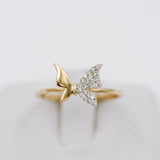 Diamond Butterfly Ring