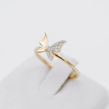 Diamond Butterfly Ring