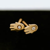 Diamond Hamsa Earrings