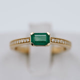 Emerald and Diamond Ring