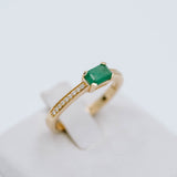 Emerald and Diamond Ring