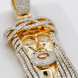 Jesus Pendant with Round Diamonds