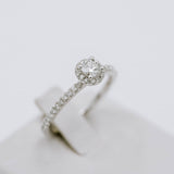 Round Solitaire Ring with Halo