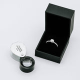 Round Solitaire Ring with Halo